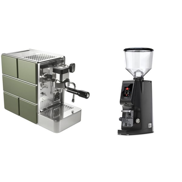 Stone Espresso Mine Green + Eureka Atom W 65, black