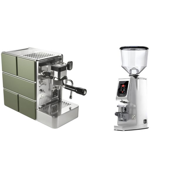 Stone Espresso Mine Green + Eureka Atom W 65, chrome