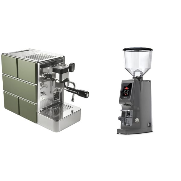 Stone Espresso Mine Green + Eureka Atom W 65, grey