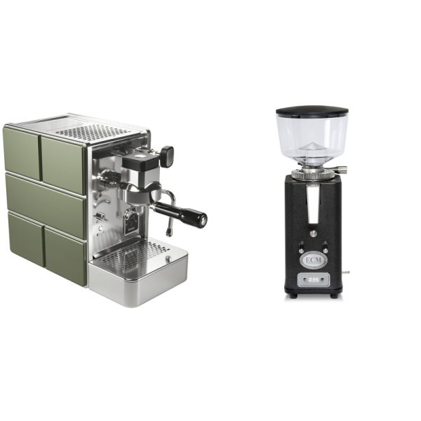 Stone Espresso Mine Green + ECM S-Automatik 64, anthracite