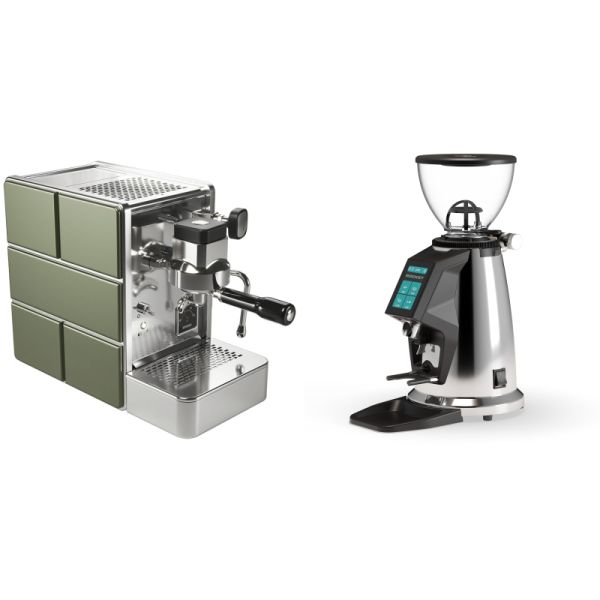 Stone Espresso Mine Green + Rocket Espresso SPLUGA, chrome