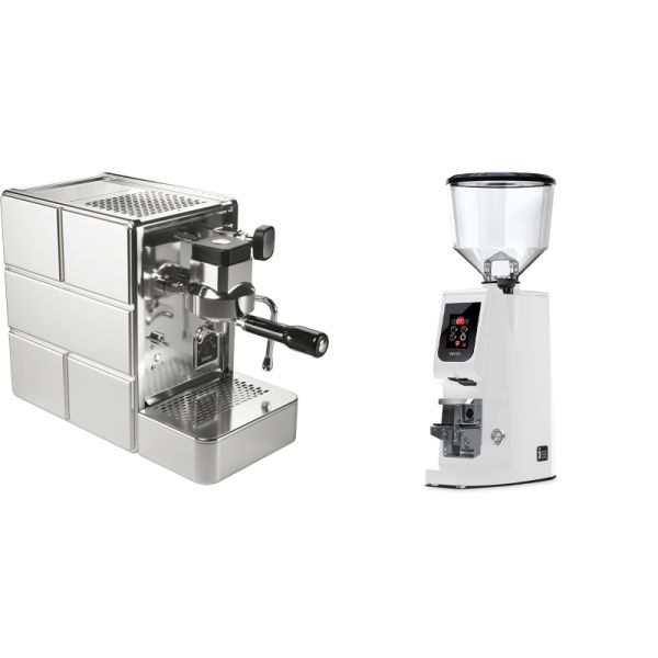 Stone Espresso Mine Premium + Eureka Atom W 65, white