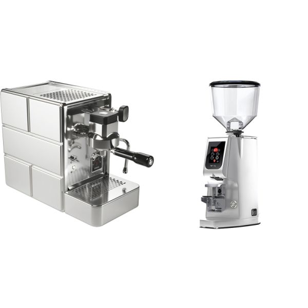 Stone Espresso Mine Premium + Eureka Atom W 75, chrome