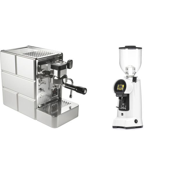 Stone Espresso Mine Premium + Eureka Helios 75, white