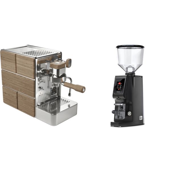 Stone Espresso Mine Premium Wood + Eureka Atom W 65, black