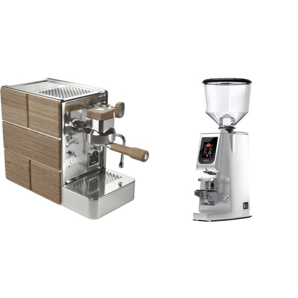 Stone Espresso Mine Premium Wood + Eureka Atom W 65, chrome