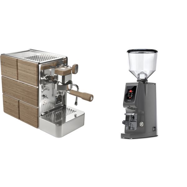 Stone Espresso Mine Premium Wood + Eureka Atom W 65, grey