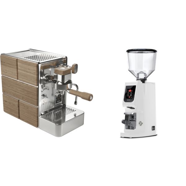 Stone Espresso Mine Premium Wood + Eureka Atom W 65, white