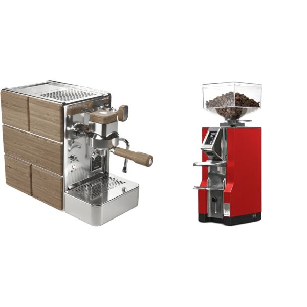 Stone Espresso Mine Premium Wood + Eureka Mignon Libra, CR ferrari red