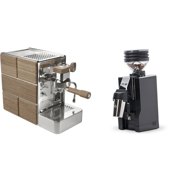 Stone Espresso Mine Premium Wood + Eureka Mignon Zero 65 All Purpose, CR black