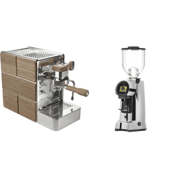 Stone Espresso Mine Premium Wood + Eureka Helios 75, chrome