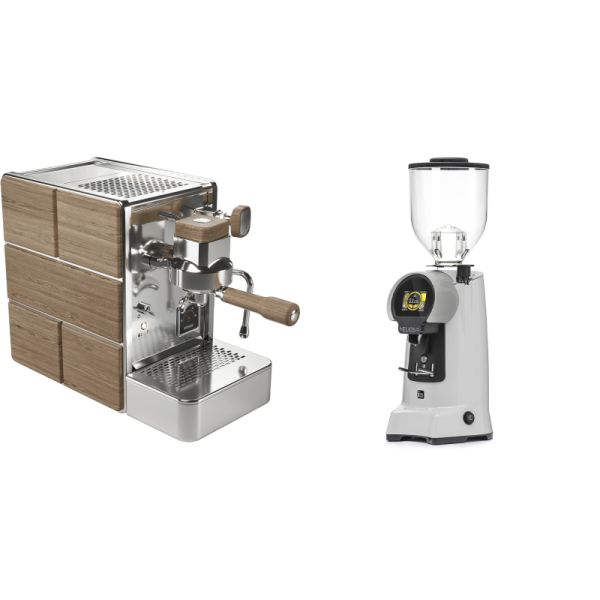 Stone Espresso Mine Premium Wood + Eureka Helios 75, grey