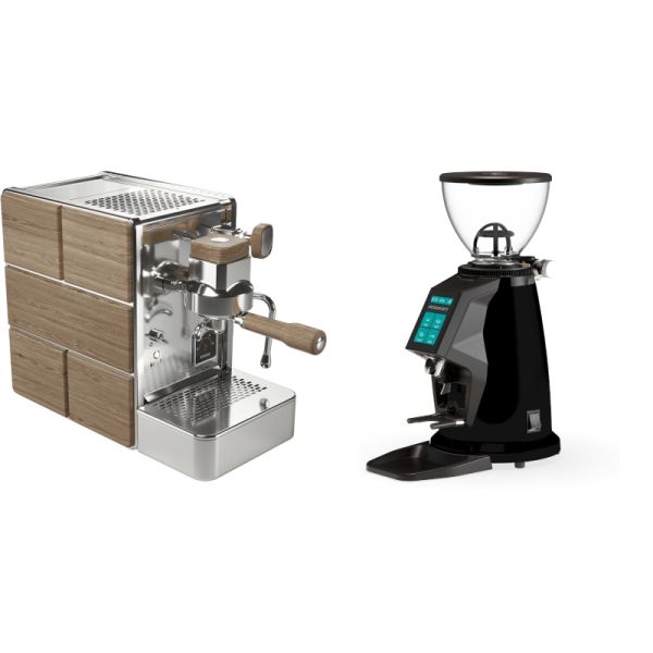 Stone Espresso Mine Premium Wood + Rocket Espresso SPLUGA, black