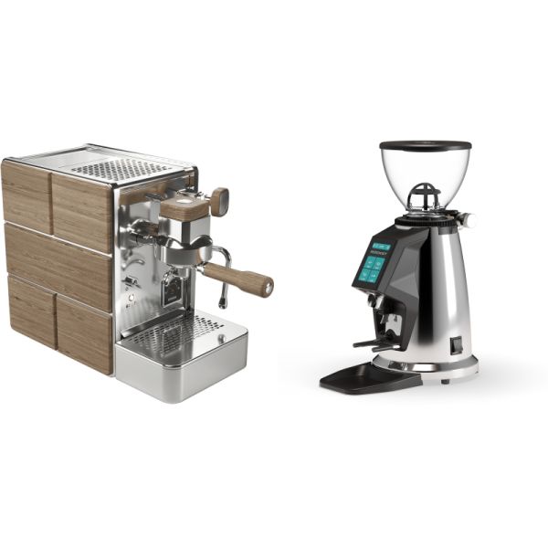 Stone Espresso Mine Premium Wood + Rocket Espresso SPLUGA, chrome