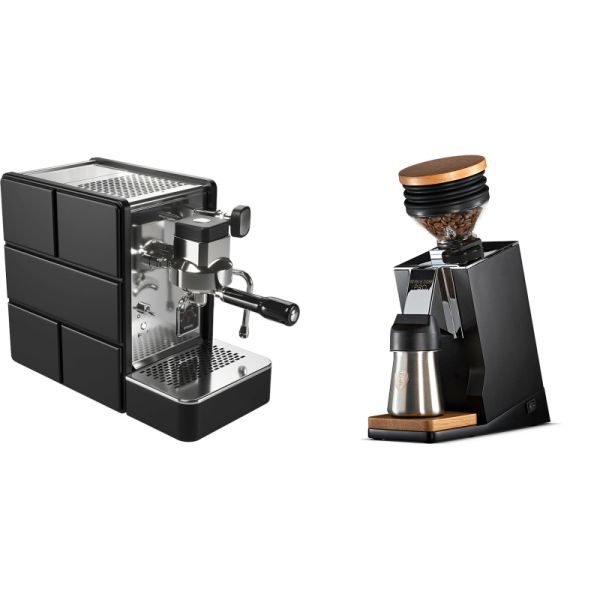 Stone Espresso Plus + Eureka Mignon Single Dose PRO, Black & Oak