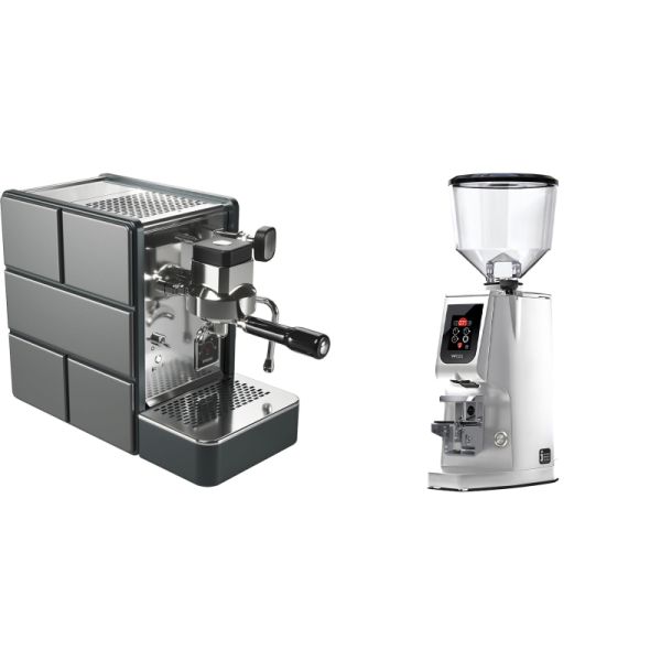 Stone Espresso Pure + Eureka Atom W 65, chrome