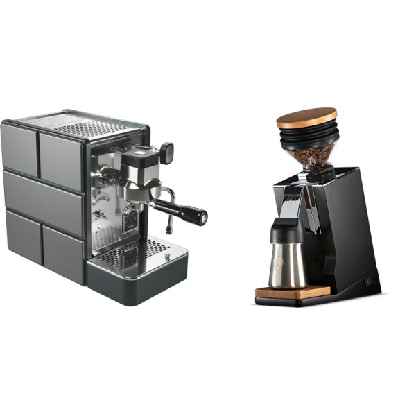 Stone Espresso Pure + Eureka Mignon Single Dose PRO, Black & Oak