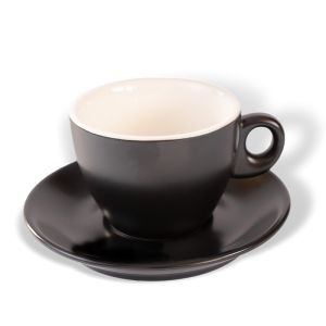 Cappuccino šálek s podšálkem ClubHouse Giacinto, 195 ml, matná černá