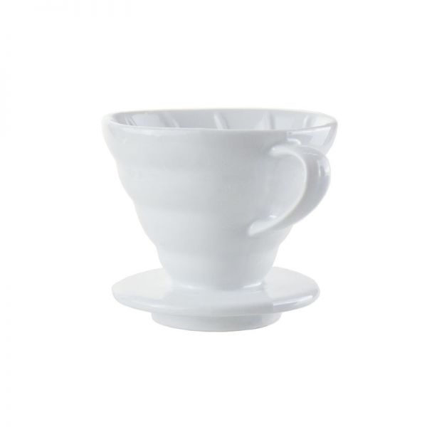 Ecocoffee keramický dripper 01, 1-2 šálky, bílý
