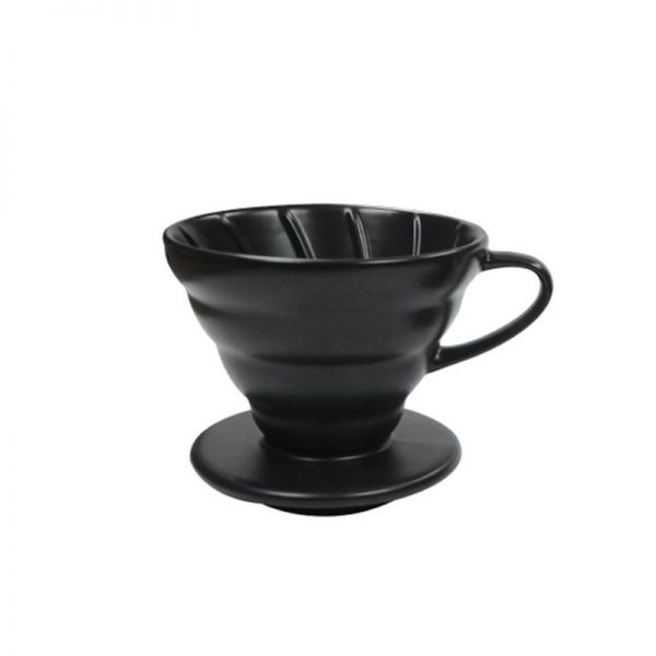 Ecocoffee keramický dripper 02, 1-4 šálky, čierny