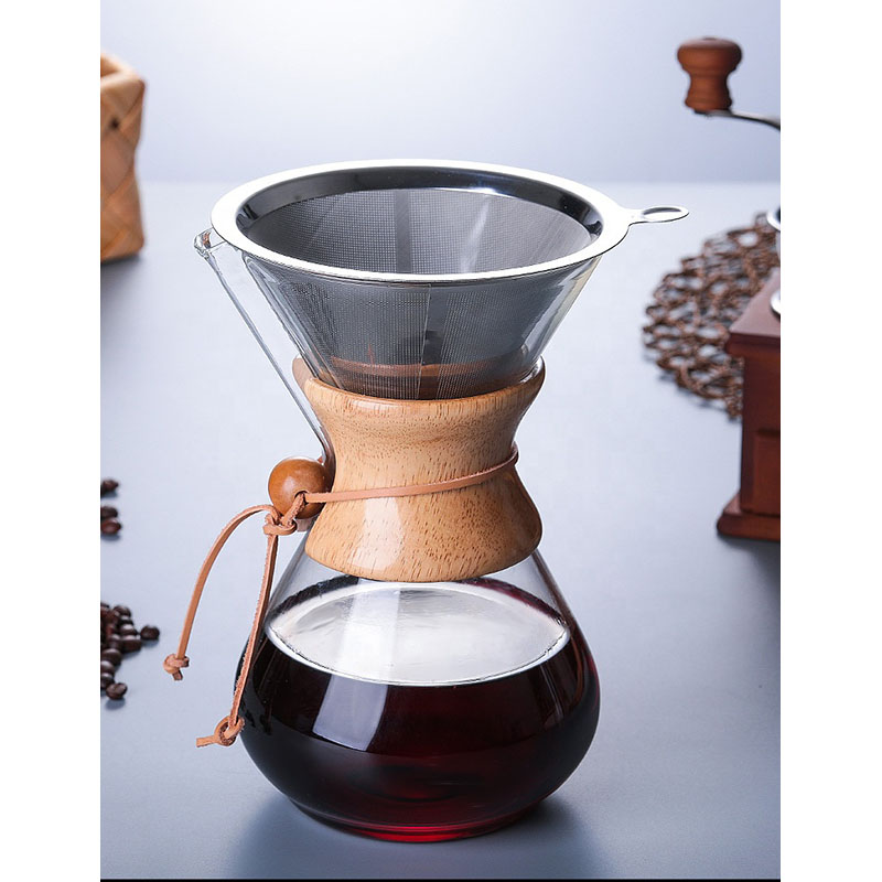 Ecocoffee chemex s nerezovým filtrom, 400 ml