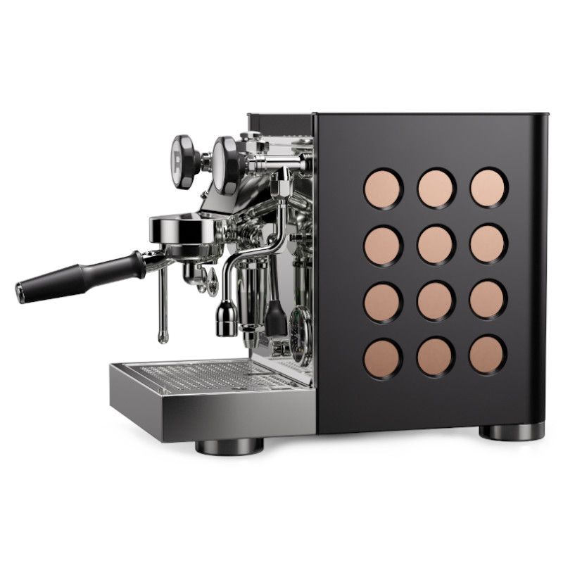 Boční strana kávovaru Rocket Espresso Appartamento TCA, black/copper