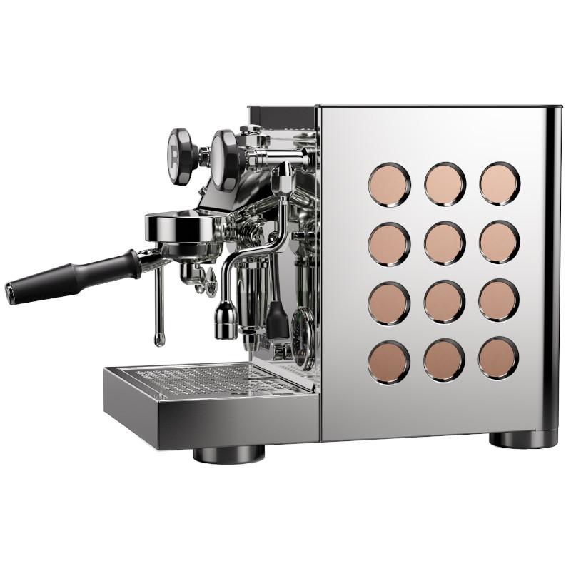 Boční strana kávovaru Rocket Espresso Appartamento TCA, copper