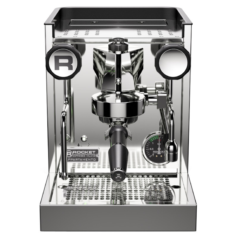 Přední strana kávovaru Rocket Espresso Appartamento TCA, white