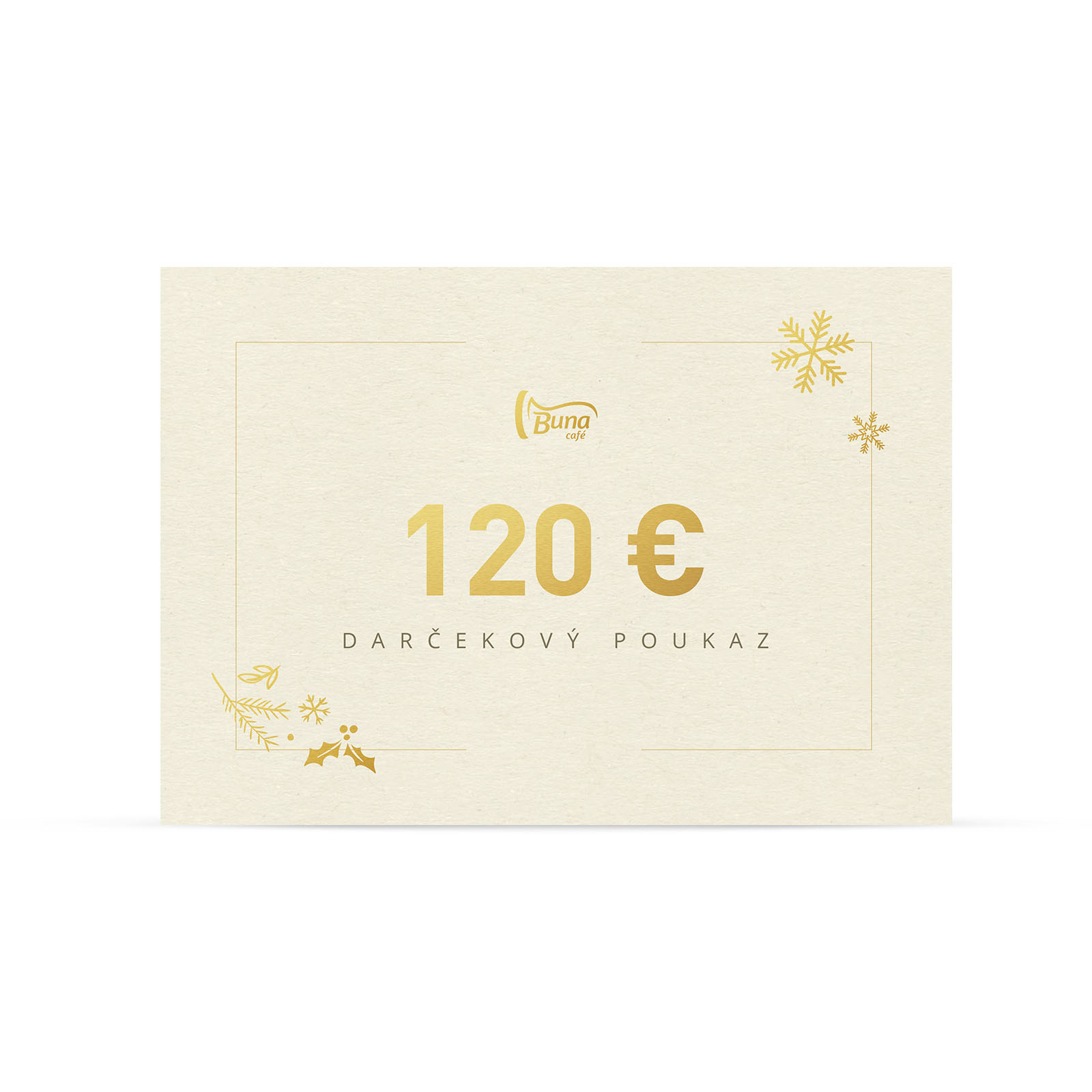 Buna café darčekový poukaz v hodnote 120 €