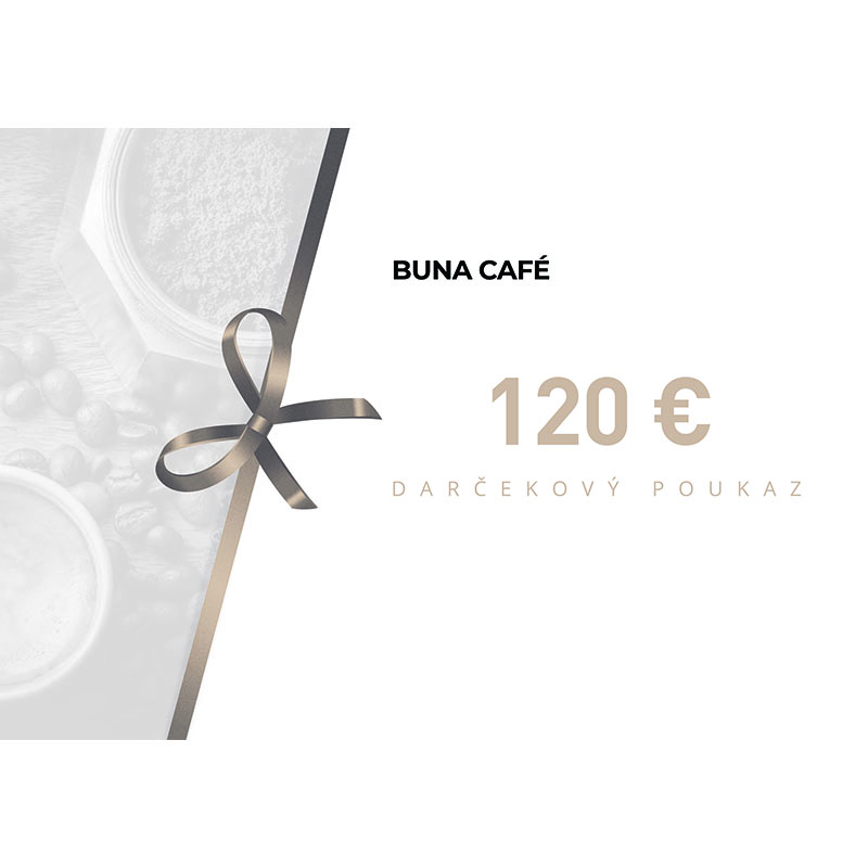 Buna café darčekový poukaz v hodnote 120 €