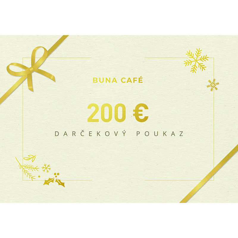 Buna café darčekový poukaz v hodnote 200 €