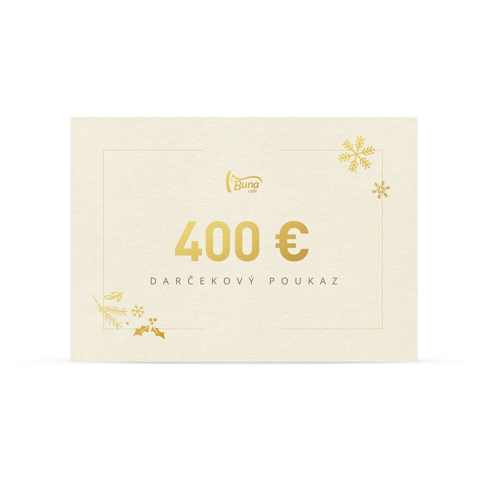 Buna café darčekový poukaz v hodnote 400 €