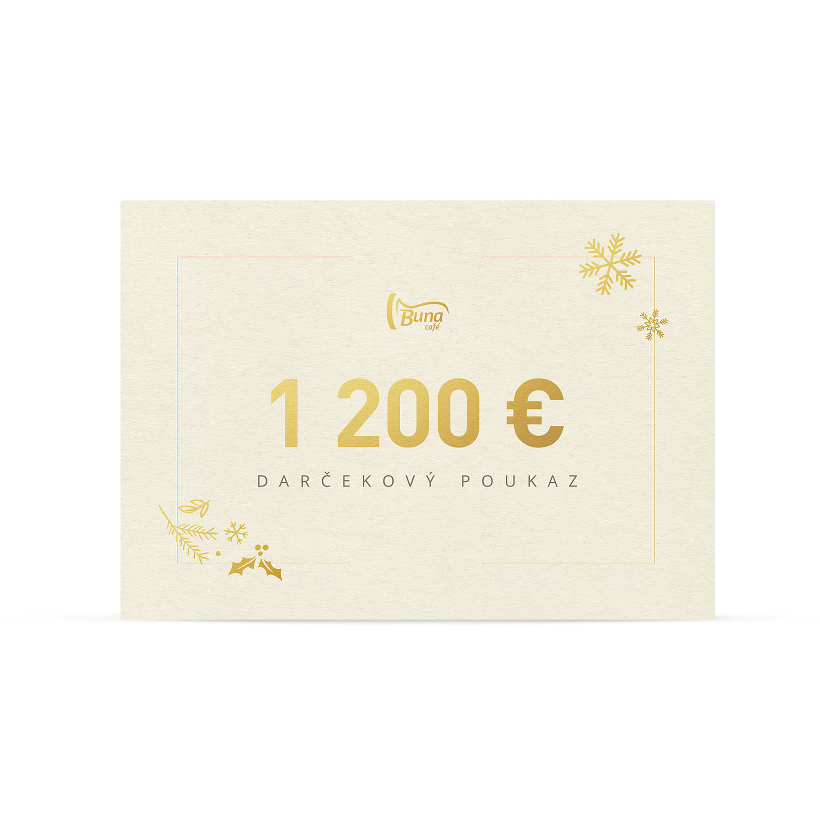 Buna café darčekový poukaz v hodnote 1 200 €